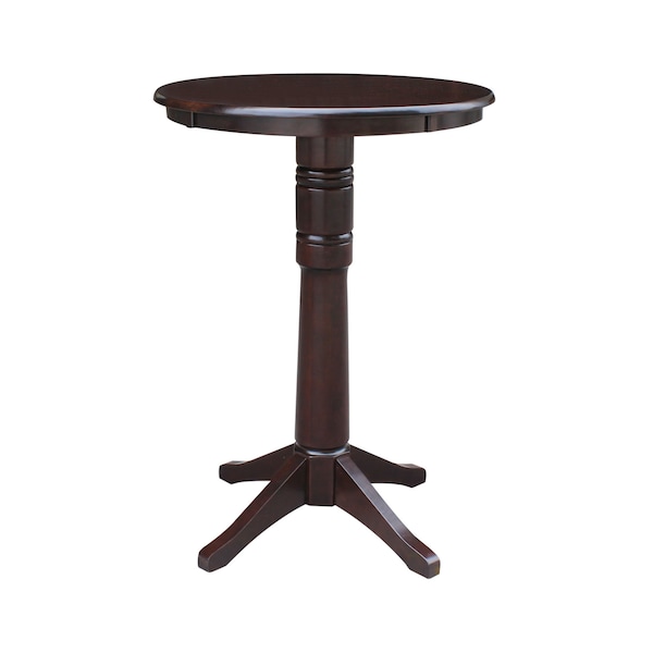 International Concepts Round 30 in Round Top Pedestal Table, 40.9 inH, Rich Mocha, 30 W, 30 L, 41.9 in H, Wood, Rich Mocha K15-30RT-27B-6B-2 - main